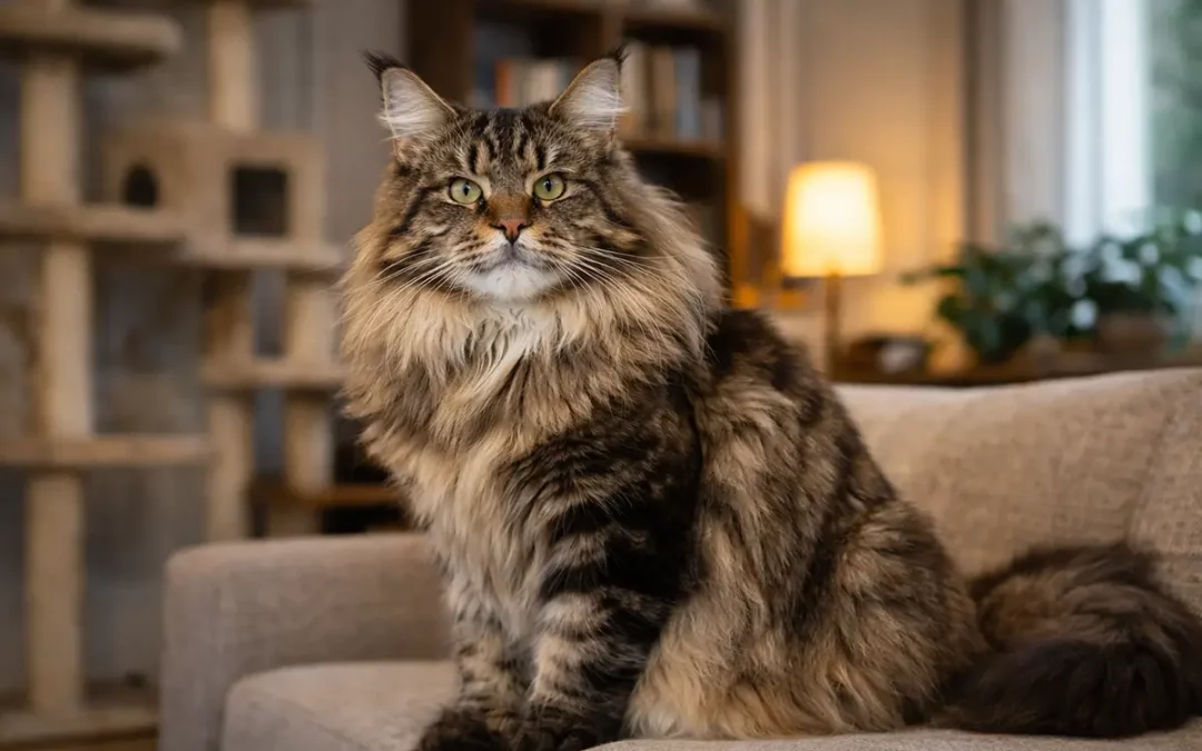 Maine Coon XXL à la Chatterie du Bolomig à Douarnenez